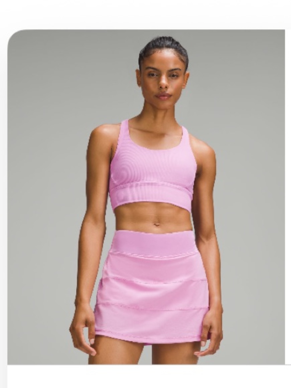 lululemon energy longline ribbed sports bra